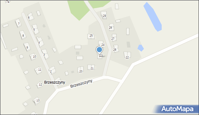 Brzeszczyny, Brzeszczyny, 23/1, mapa Brzeszczyny