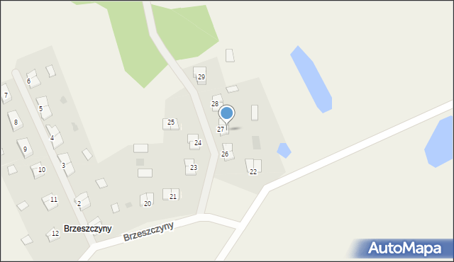 Brzeszczyny, Brzeszczyny, 27/1, mapa Brzeszczyny