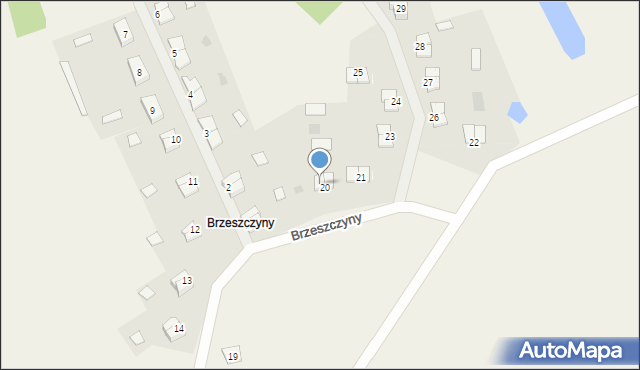 Brzeszczyny, Brzeszczyny, 30/1, mapa Brzeszczyny