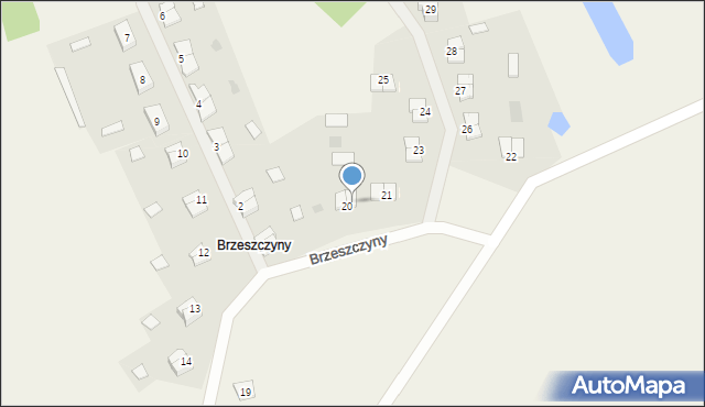 Brzeszczyny, Brzeszczyny, 30/2, mapa Brzeszczyny