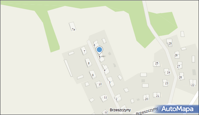 Brzeszczyny, Brzeszczyny, 5, mapa Brzeszczyny