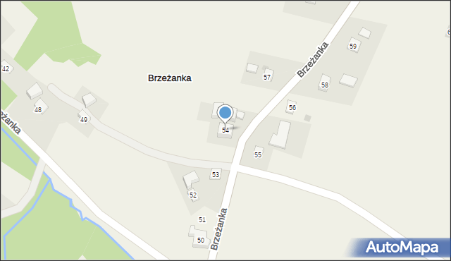 Brzeżanka, Brzeżanka, 54, mapa Brzeżanka