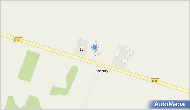 Brzeźce, Brzeźce, 12, mapa Brzeźce