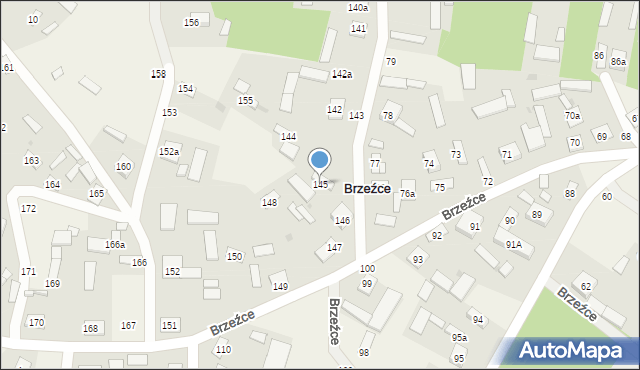 Brzeźce, Brzeźce, 145, mapa Brzeźce