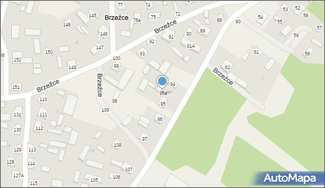 Brzeźce, Brzeźce, 95a, mapa Brzeźce