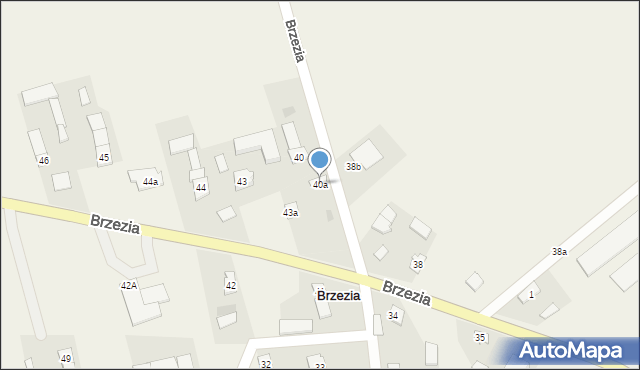 Brzezia, Brzezia, 40a, mapa Brzezia