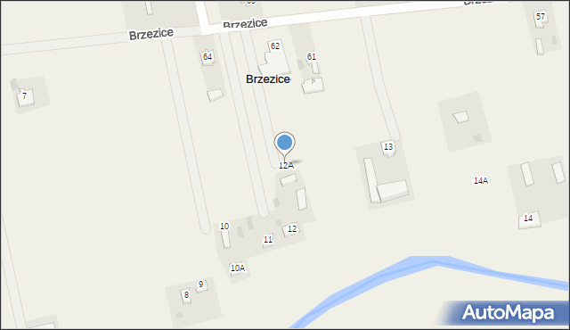 Brzezice, Brzezice, 12A, mapa Brzezice