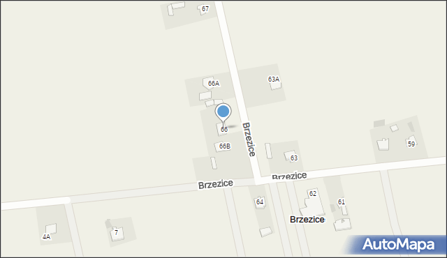 Brzezice, Brzezice, 66, mapa Brzezice