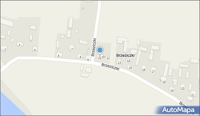 Brzeziczki, Brzeziczki, 11, mapa Brzeziczki