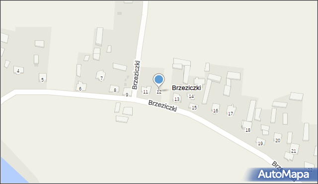 Brzeziczki, Brzeziczki, 12, mapa Brzeziczki