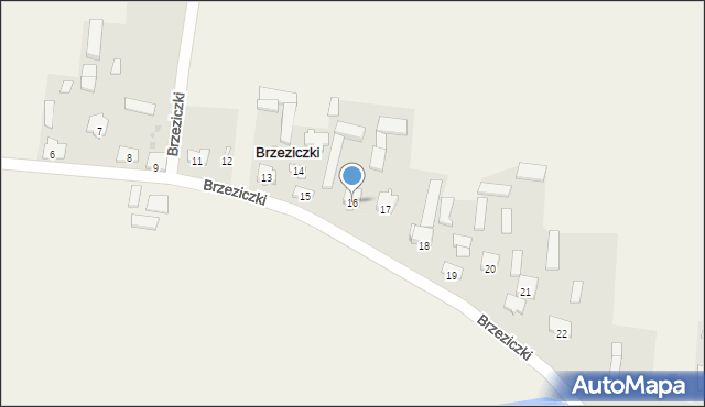 Brzeziczki, Brzeziczki, 16, mapa Brzeziczki