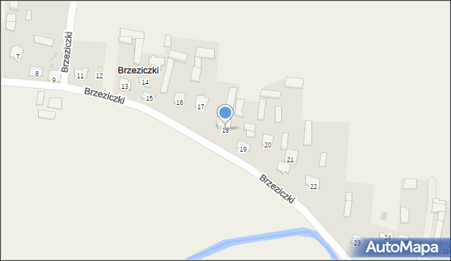 Brzeziczki, Brzeziczki, 18, mapa Brzeziczki