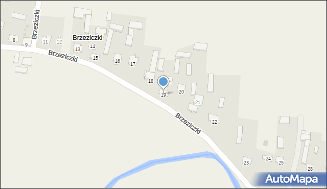 Brzeziczki, Brzeziczki, 19, mapa Brzeziczki