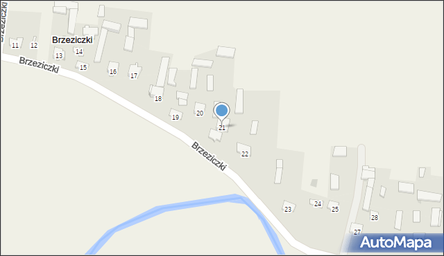 Brzeziczki, Brzeziczki, 21, mapa Brzeziczki