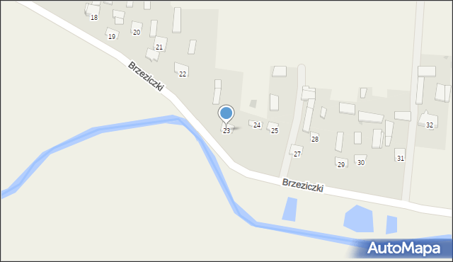 Brzeziczki, Brzeziczki, 23, mapa Brzeziczki