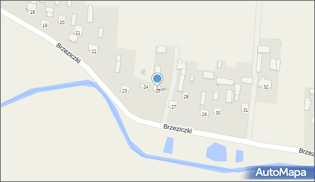 Brzeziczki, Brzeziczki, 25, mapa Brzeziczki