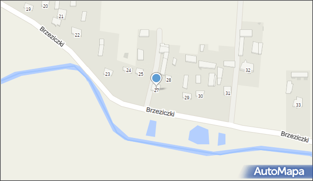 Brzeziczki, Brzeziczki, 27, mapa Brzeziczki