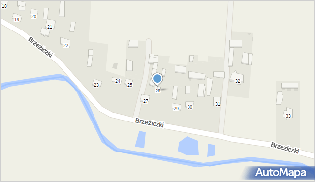 Brzeziczki, Brzeziczki, 28, mapa Brzeziczki