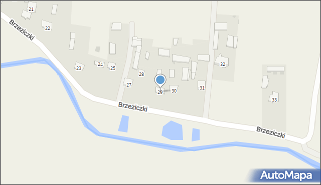 Brzeziczki, Brzeziczki, 29, mapa Brzeziczki