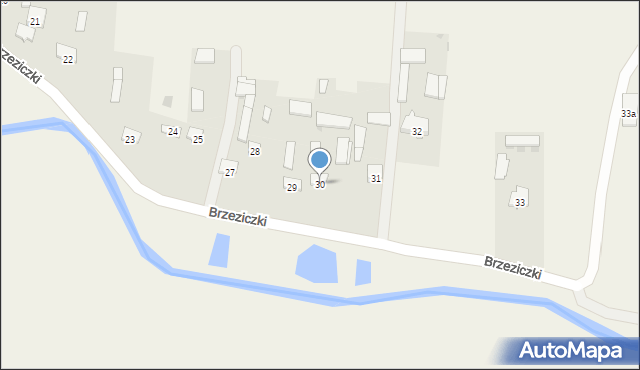 Brzeziczki, Brzeziczki, 30, mapa Brzeziczki