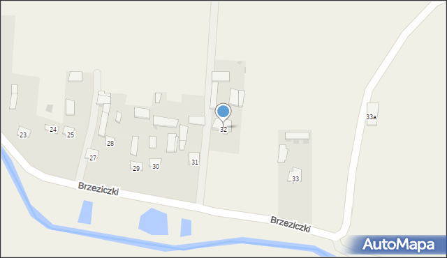 Brzeziczki, Brzeziczki, 32, mapa Brzeziczki