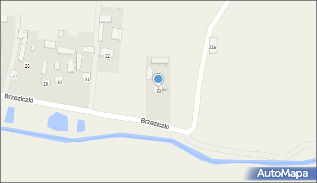 Brzeziczki, Brzeziczki, 33, mapa Brzeziczki