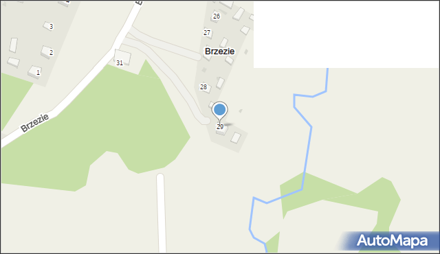 Brzezie, Brzezie, 29, mapa Brzezie