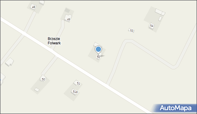 Brzezie, Brzezie, 52, mapa Brzezie