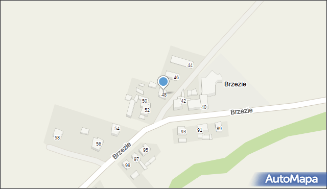 Brzezie, Brzezie, 48, mapa Brzezie