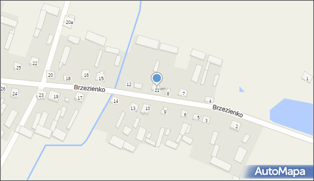 Brzezienko, Brzezienko, 11, mapa Brzezienko