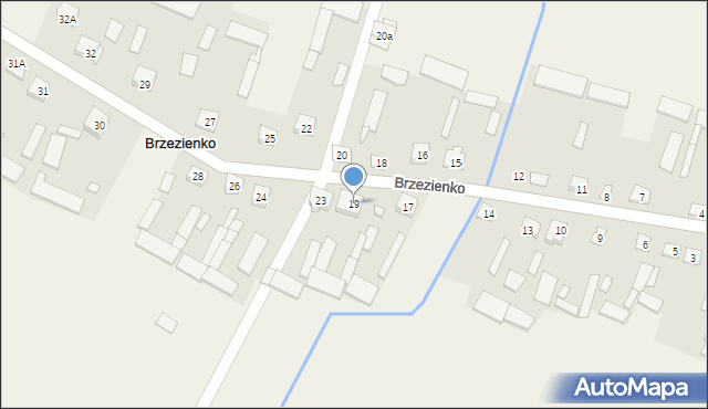 Brzezienko, Brzezienko, 19, mapa Brzezienko