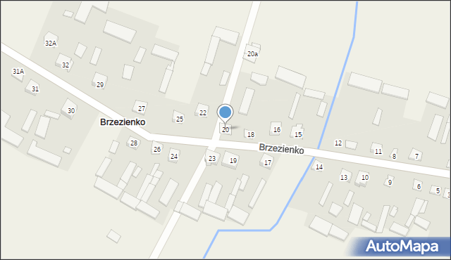 Brzezienko, Brzezienko, 20, mapa Brzezienko