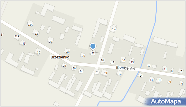 Brzezienko, Brzezienko, 22, mapa Brzezienko