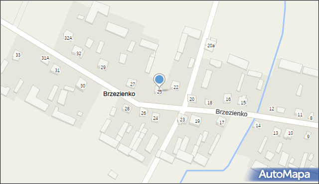 Brzezienko, Brzezienko, 25, mapa Brzezienko