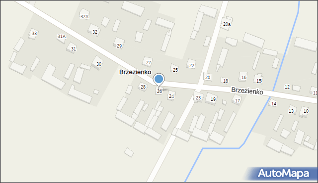 Brzezienko, Brzezienko, 26, mapa Brzezienko