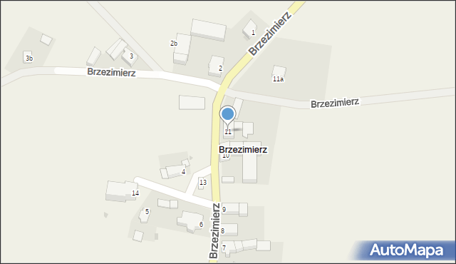 Brzezimierz, Brzezimierz, 11, mapa Brzezimierz