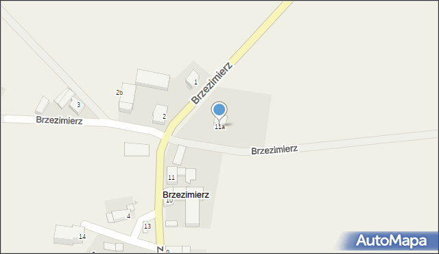 Brzezimierz, Brzezimierz, 11a, mapa Brzezimierz