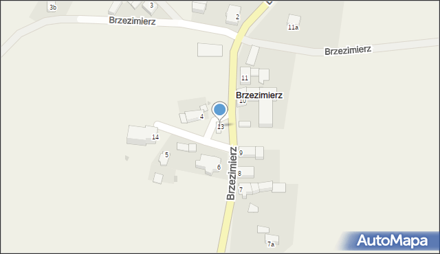 Brzezimierz, Brzezimierz, 13, mapa Brzezimierz