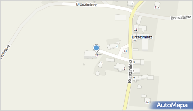 Brzezimierz, Brzezimierz, 14, mapa Brzezimierz