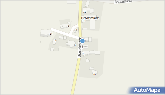 Brzezimierz, Brzezimierz, 8, mapa Brzezimierz