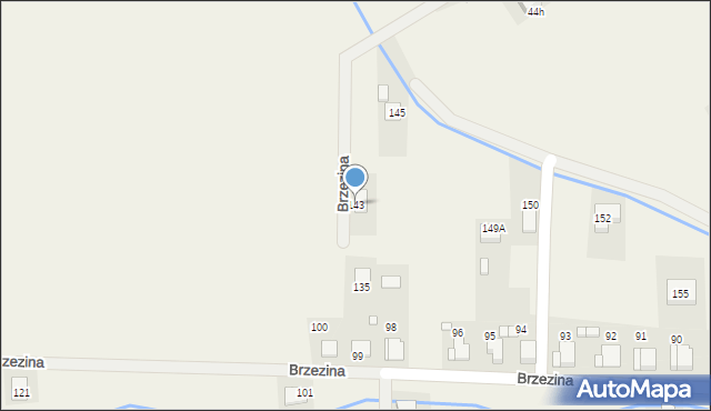 Brzezina, Brzezina, 143, mapa Brzezina