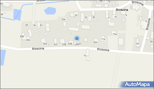 Brzezina, Brzezina, 82A, mapa Brzezina