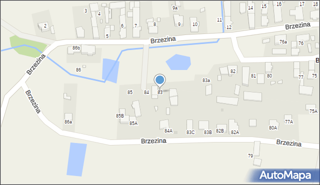 Brzezina, Brzezina, 83, mapa Brzezina