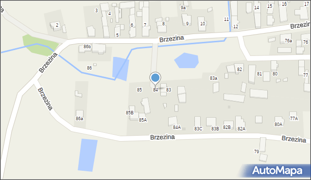 Brzezina, Brzezina, 84, mapa Brzezina