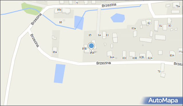 Brzezina, Brzezina, 85A, mapa Brzezina