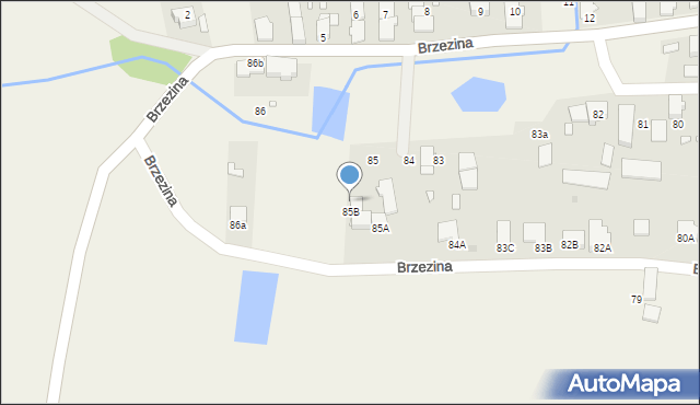 Brzezina, Brzezina, 85c, mapa Brzezina