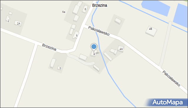 Brzezina, Brzezina, 4, mapa Brzezina