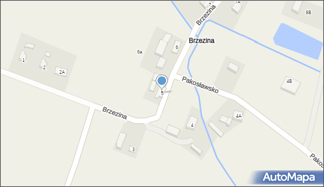 Brzezina, Brzezina, 5, mapa Brzezina