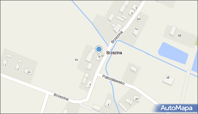 Brzezina, Brzezina, 6, mapa Brzezina