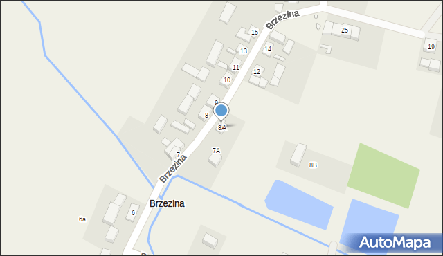 Brzezina, Brzezina, 8A, mapa Brzezina